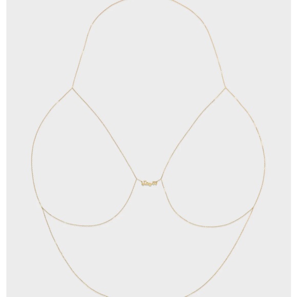 Bra Chain 18ct Gold Vermeil- Mia Khalifa Sheytan collection- - Picture 5 of 7